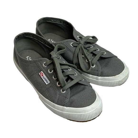 Superga gray classic canvas low top sneakers size 7 - Picture 4 of 16